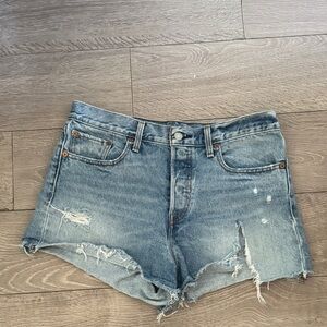 Vintage Levis Distressed Denim Women Shorts